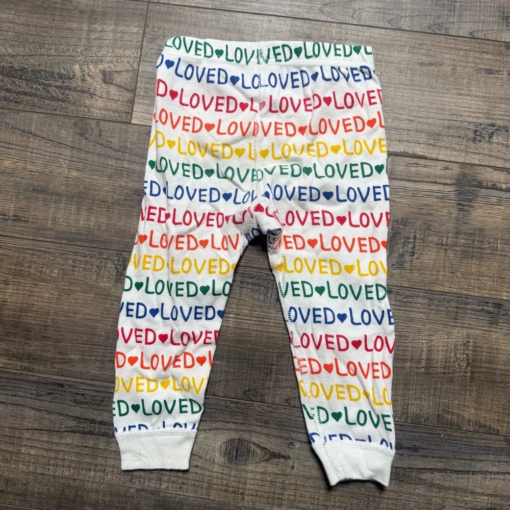 Hanna Andersson Loved Pride Multicolor Organic Cotton Pajamas Size 2T - Picture 5 of 6